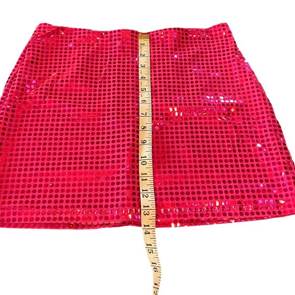 Vintage Y2K | Formula X | Hot Pink | Sparkle | Mini Skirt | Size (M) - Picture 4 of 7